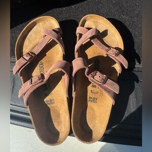 Birkenstock Mauve Double-Strap Sandals